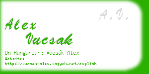 alex vucsak business card